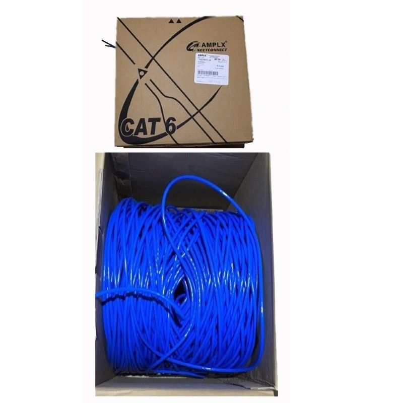 AMPLX 18406  CAT 6E 0708  Màu xanh Dây cáp mạng  1M