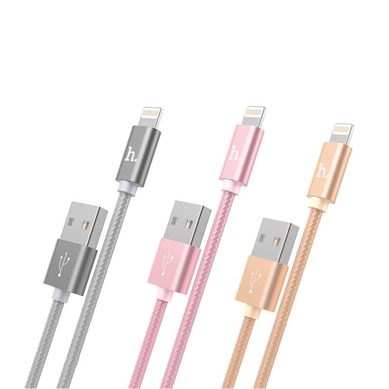 Hoco 17255 X2 1M Cable sạc nhanh dây dù lightning