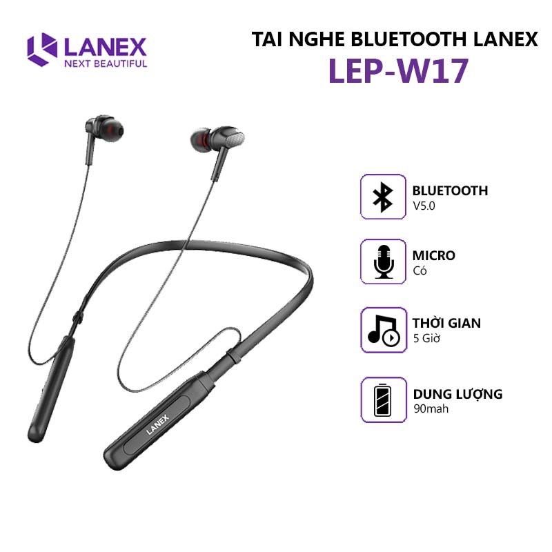 Lanex  15640 W17 v5.0 Tai nghe bluetooth thể thao chính hãng