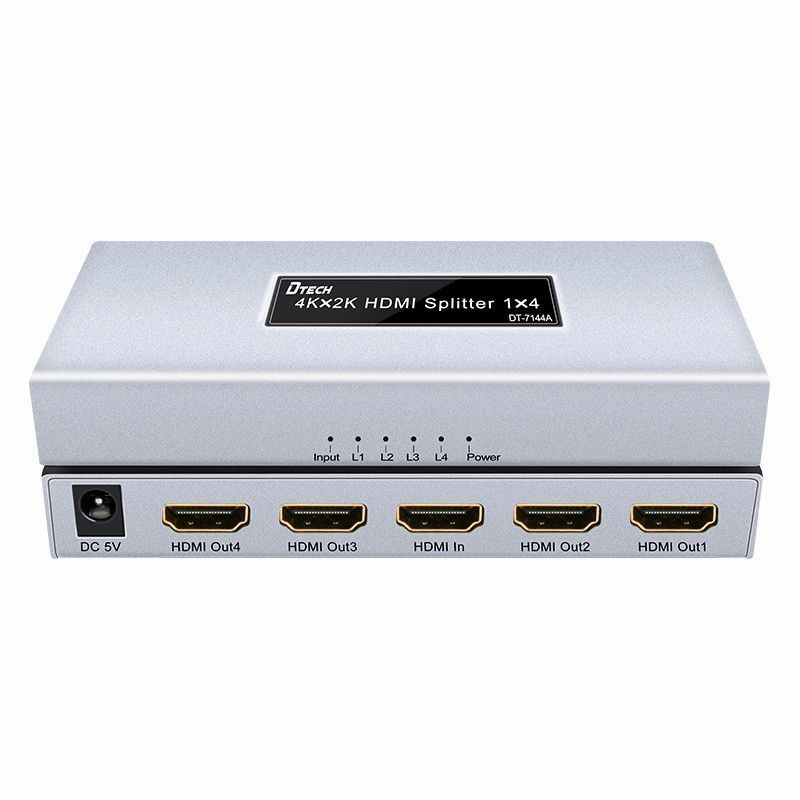 DTECH 18077 DT-7144 hỗ trợ 4Kx2K  Bộ chia HDMI 1 ra 4 dtech