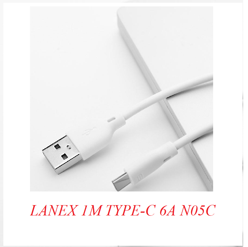 LANEX 87361 LTC N05C 1M CABLE SẠC USB TO TYPEC 2.0 TRẮNG