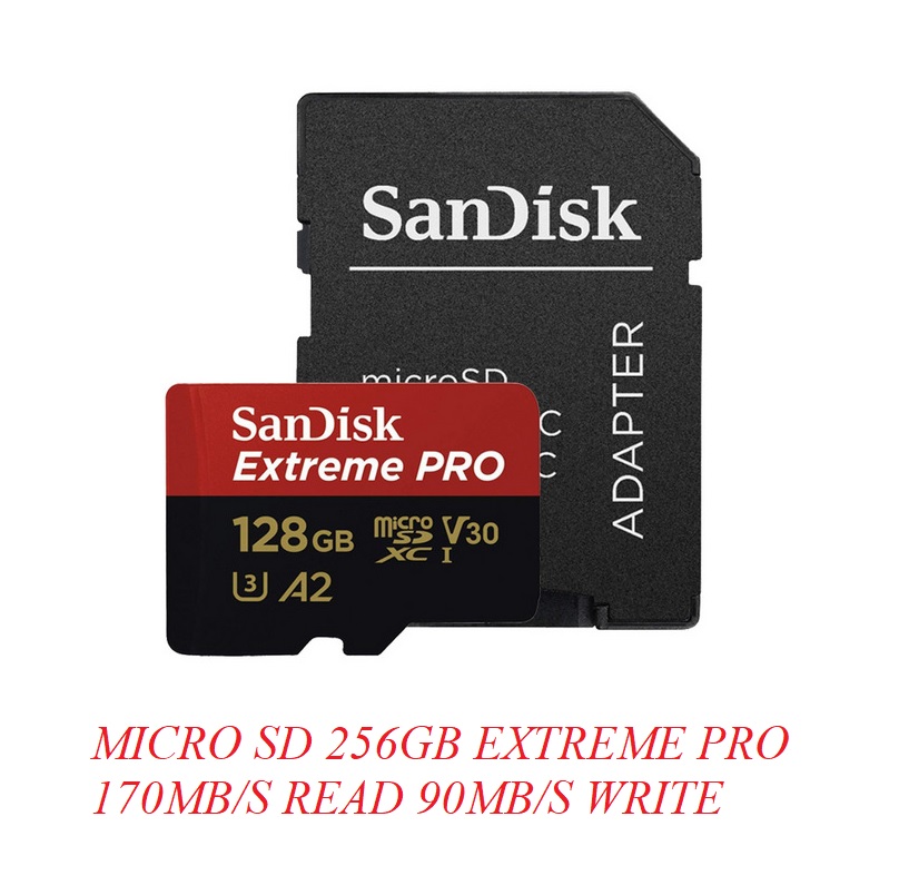 Sandisk 87751 256GB 170M read 90mb/s write Thẻ Nhớ MicroSD Extreme Pro