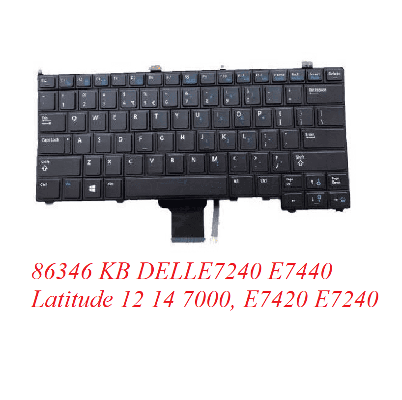 DELL 86346 KEYBOARD E7240 E7440 Latitude 12 14 7000, E7420 E7240 CÓ ĐÈN BT06