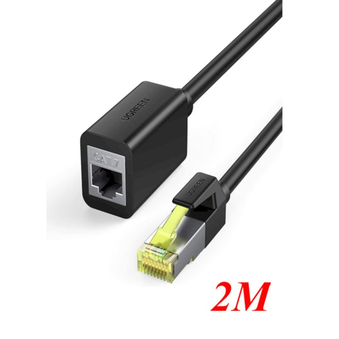 Ugreen 80413 2m cat7 Extension Cable OD6.5mm Black Male to Female Pure Copper Ethernet NW148