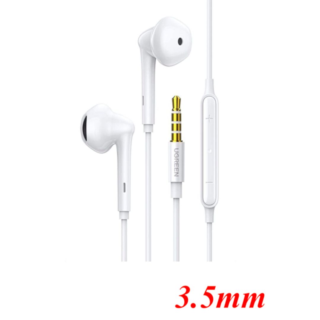 Ugreen 60692 3.5mm Headset Wired Earphones white color EP101