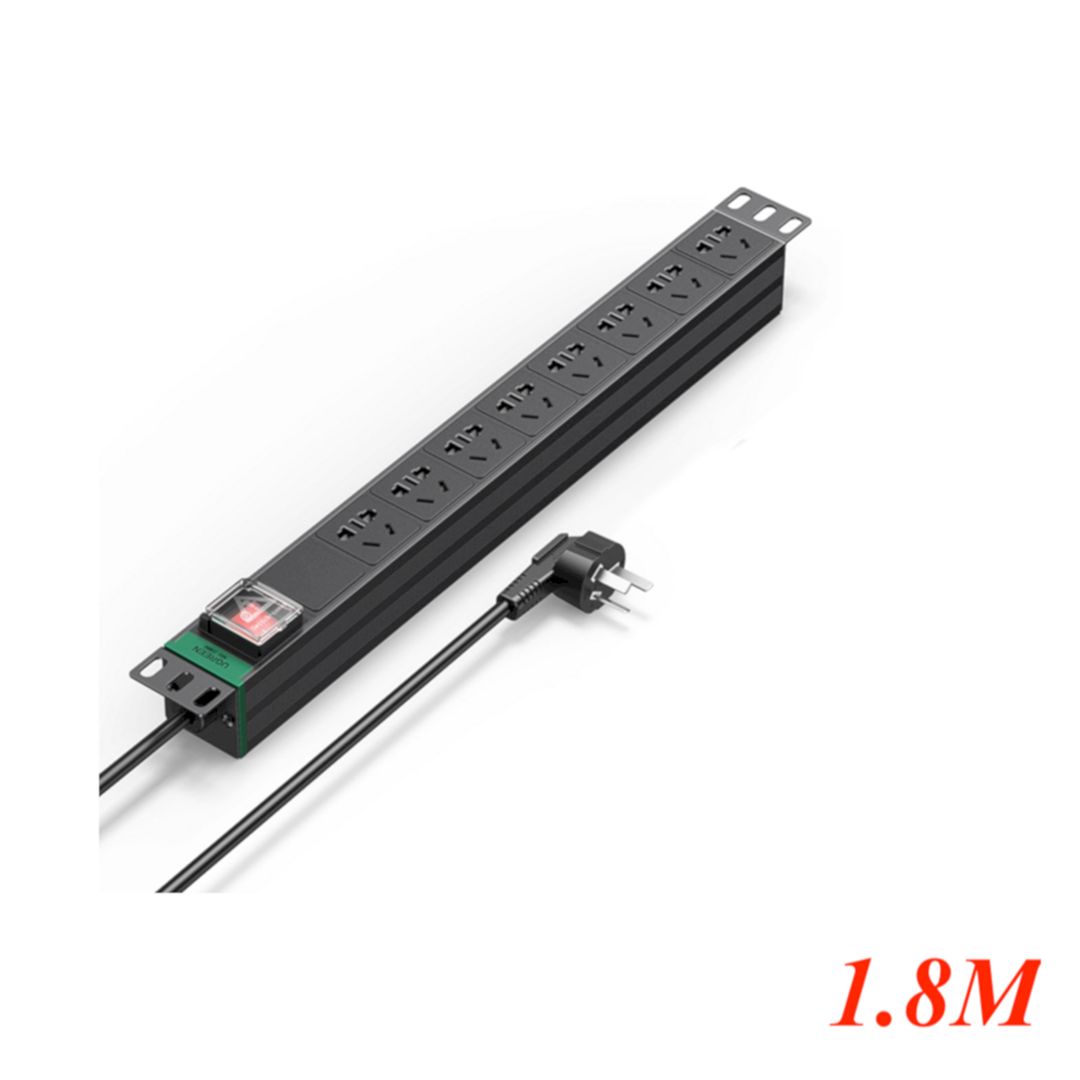 Ugreen 80935 8 - bit A10 industrial lightning protection model PDU cabinet socket machine room plug in power supply engineering porous high drag line wiring board 1.8m cable CD285
