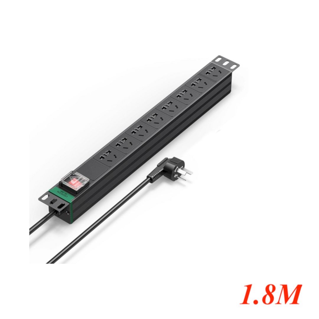 Ugreen 80936 8 - bit 10A lightning protection PDU cabinet socket plug in row new national standard computer room wiring board total control 1.8m cable CD285