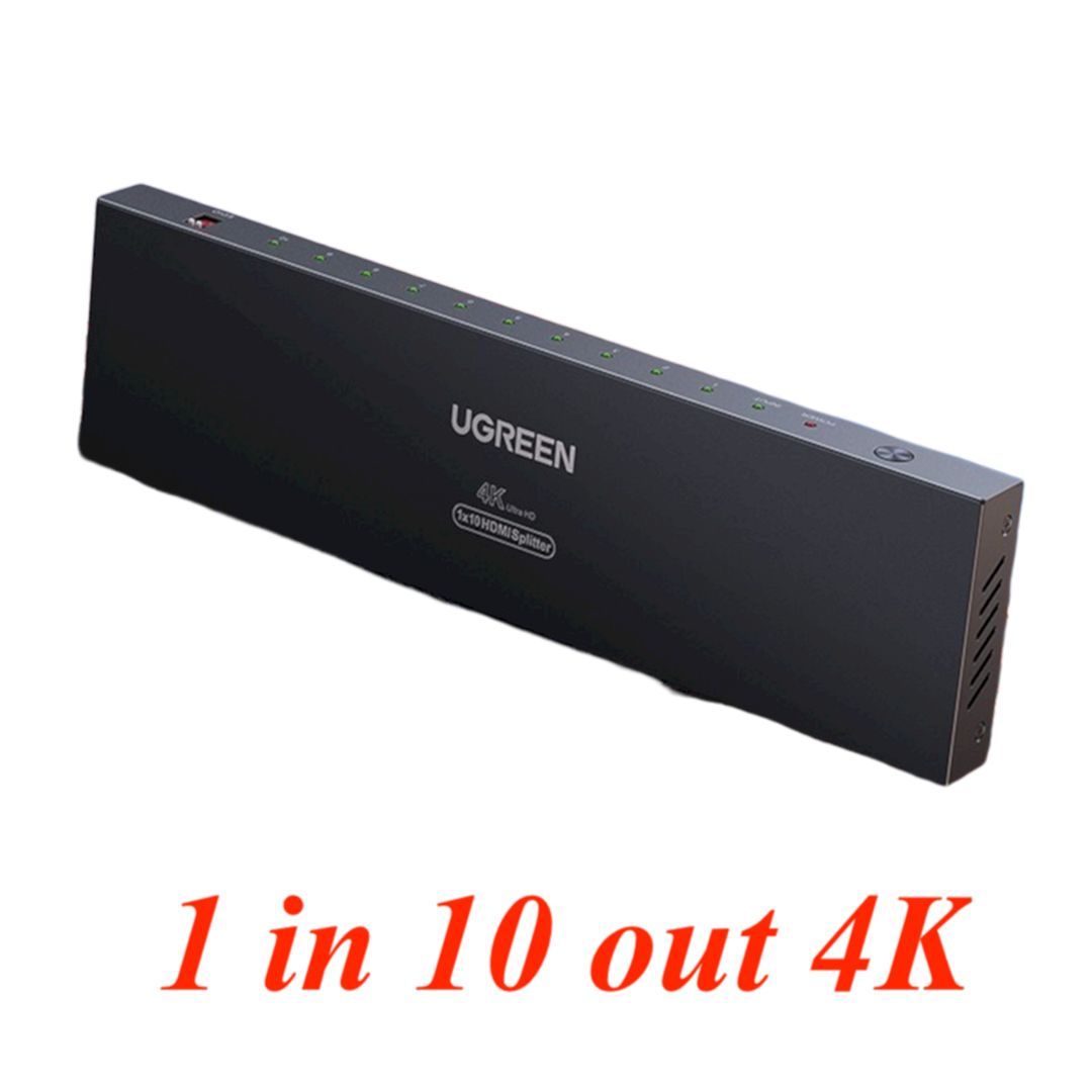 Ugreen 50949 1 in 10 Out 4k 30hz 1080p 60hz HDMI Splitter Aluminum alloy with 12v adapter 50949au 50949eu 50949uk 50949us CM514