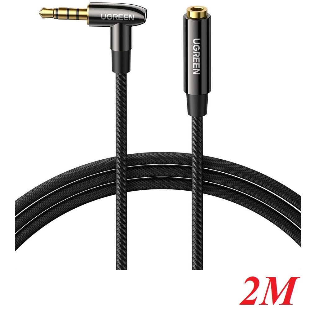 Ugreen 20495 2m Extension 4 - Pole Angled Audio Cable black AV188