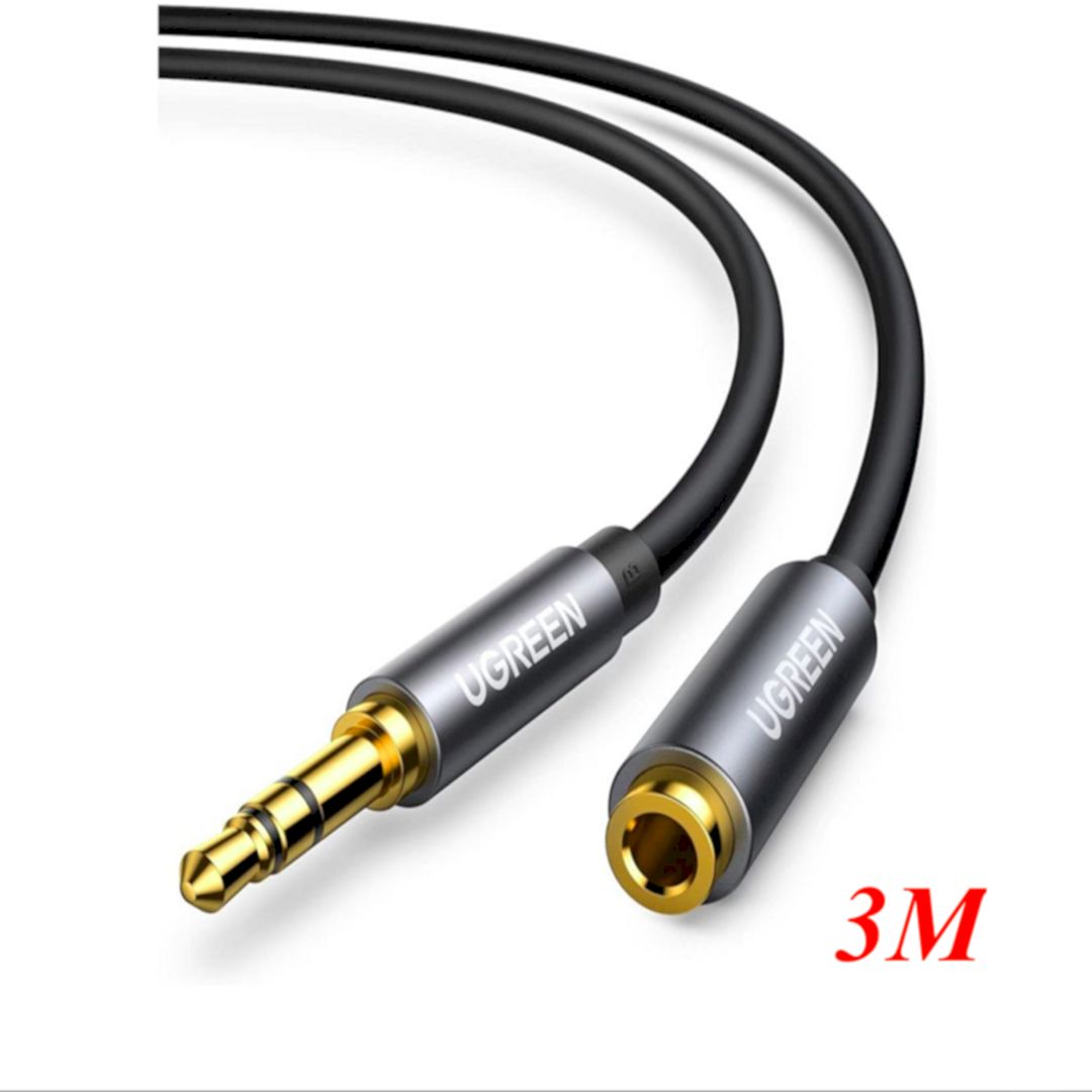 Ugreen 50242 3m Extension 3.5mm 3 - Pole Male to Female Cable Black AV190