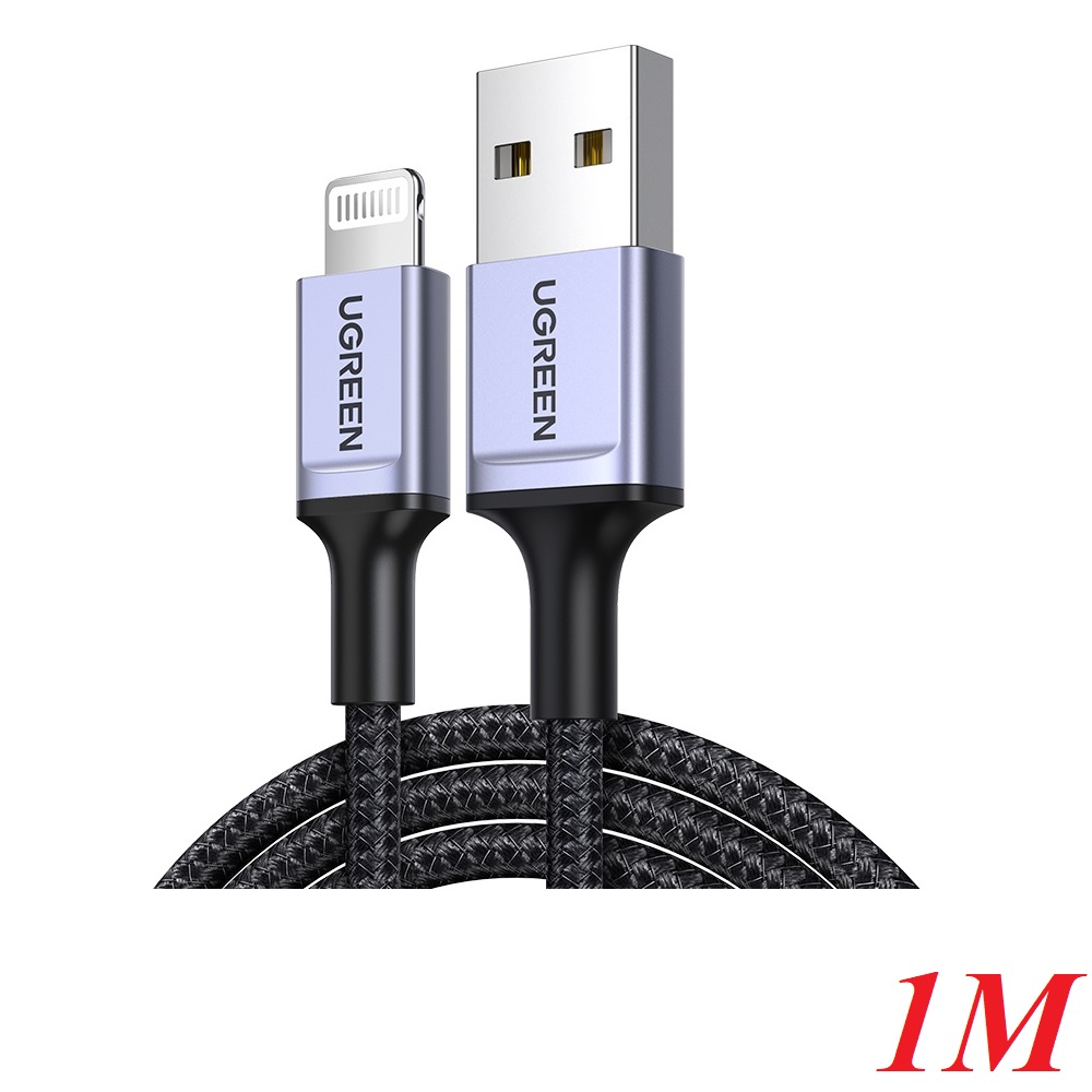 Ugreen 20592 1m MFi certification Apple data cable universal iPhone13 / 12 / 11Pro / XsMax / XR / X / SE2 / 8 / 7 / 6 / ipad mobile phone USB power cord US398