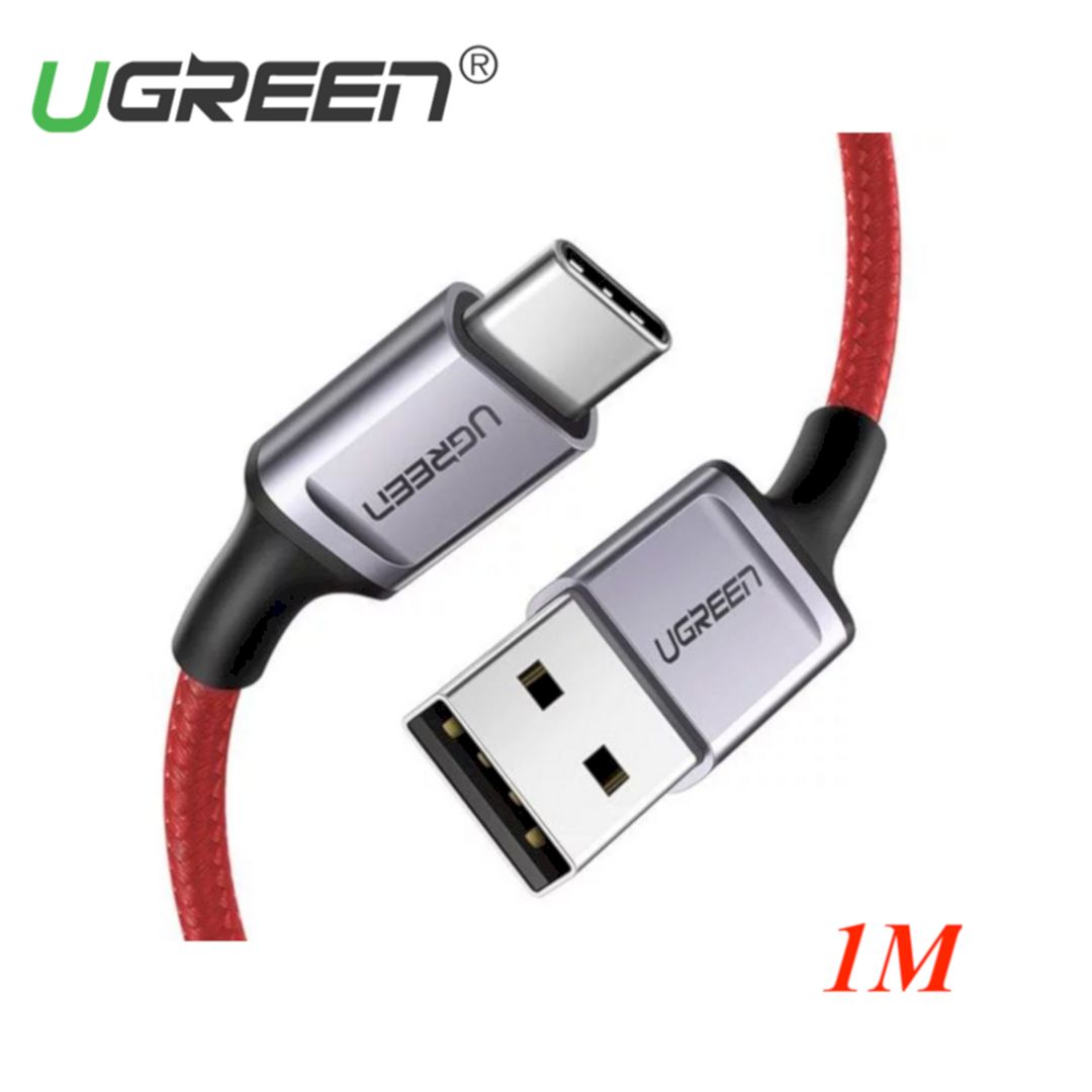 Ugreen 20527 1m 6A Red USB 2.0 to Type C Aluminium Alloy Cable US505