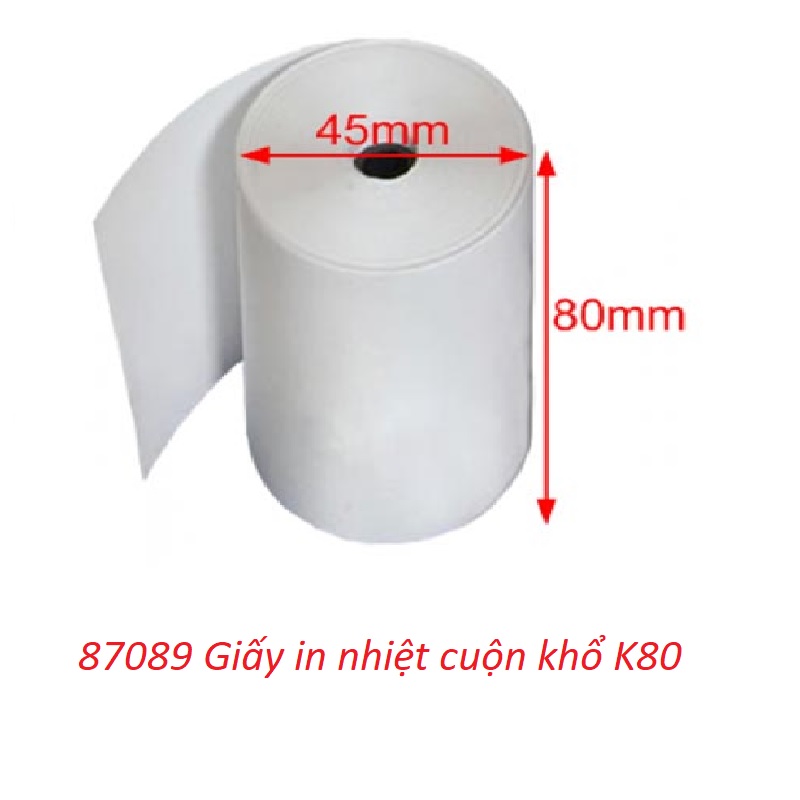 OEM 87089 Giấy in nhiệt cuộn khổ K80