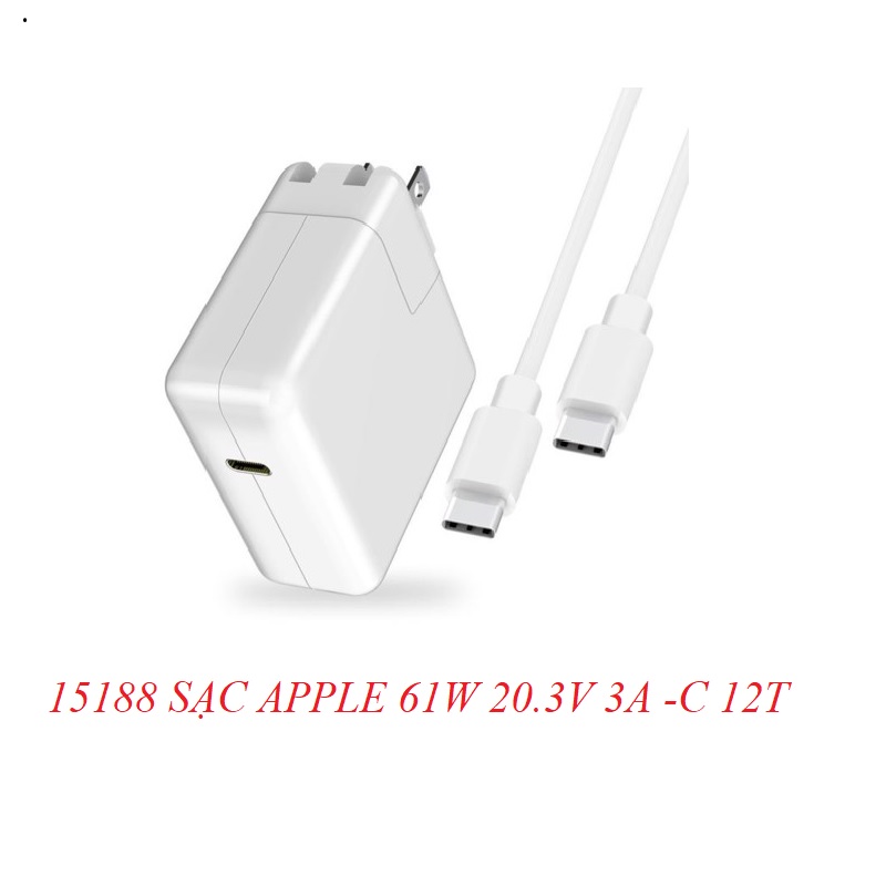 Apple 15188 61W 20.3V3A Adapter Sạc Macbook Usb Type-C 61W ( zin mới 90% -12t ) không bh cable
