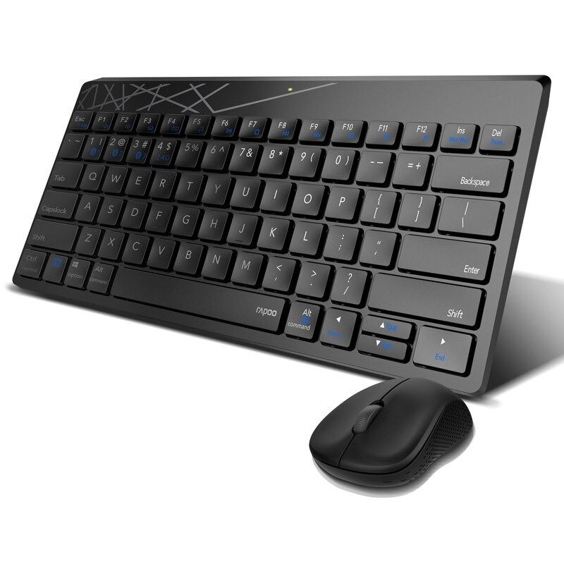 Rapoo 17525 8000m 10M 1000Dpi bluetooth + 2.4ghz Bộ Bàn Phím Và Chuột Không Dây