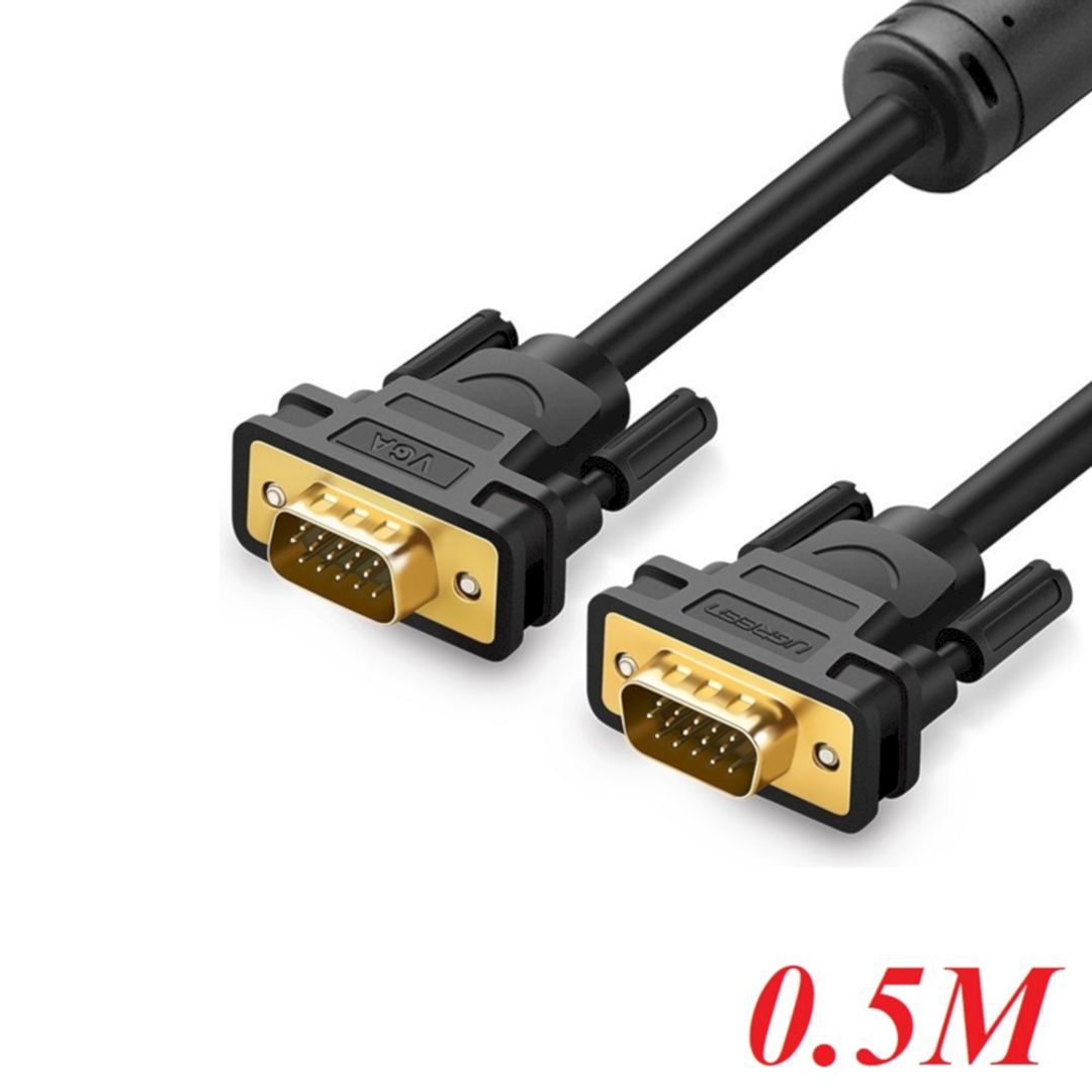 Ugreen 80788 0.5m VGA Male to Male Cable 3+6C OD8.0MM VG101