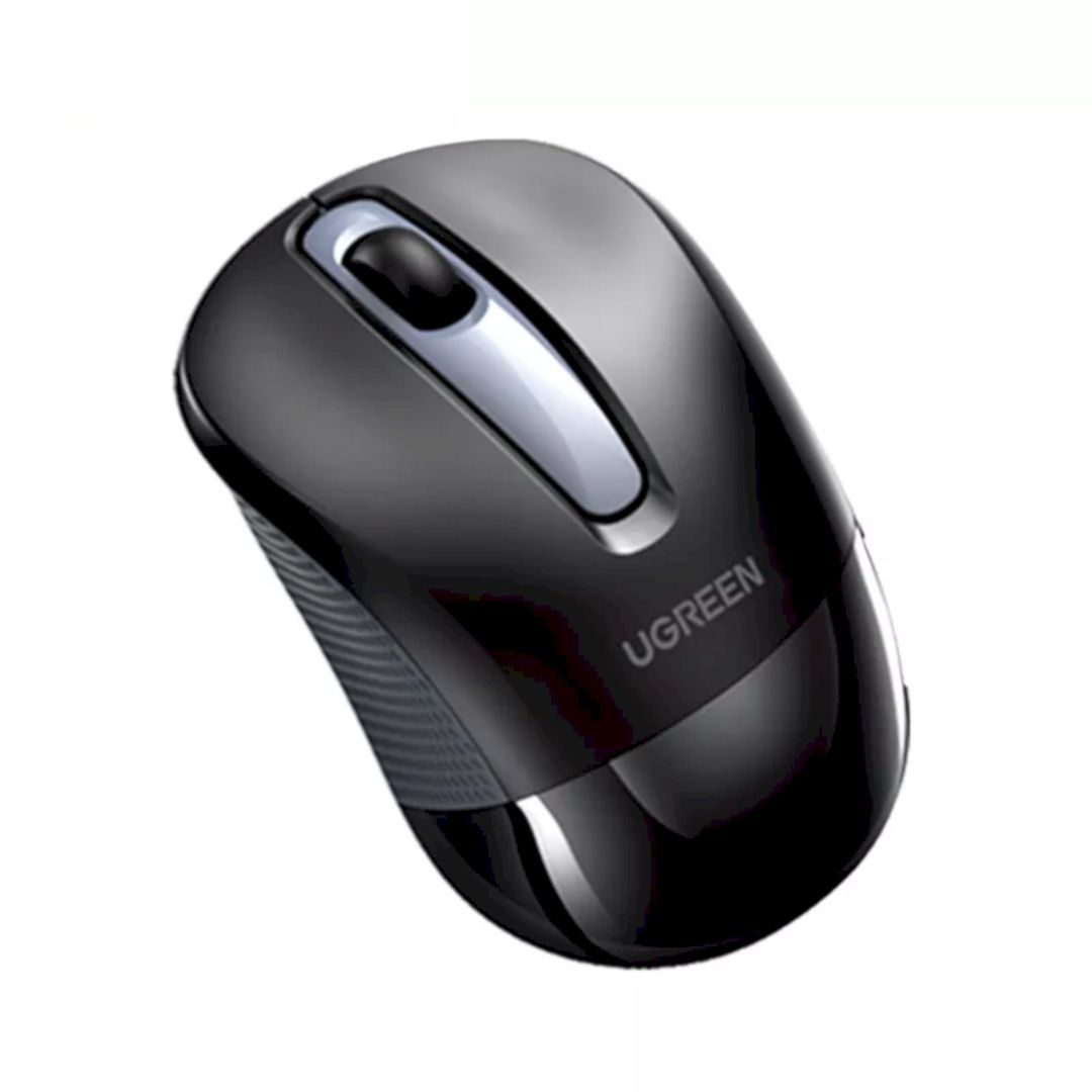 Ugreen 90371 Black Portable Wireless Mouse metal scroll 2400dpi mute button MU003