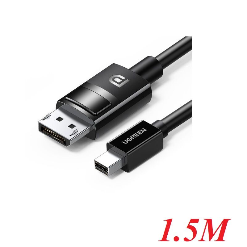 Ugreen 80663 1.5m 8K mini DP to displayport Male to Male Black Cable DP117