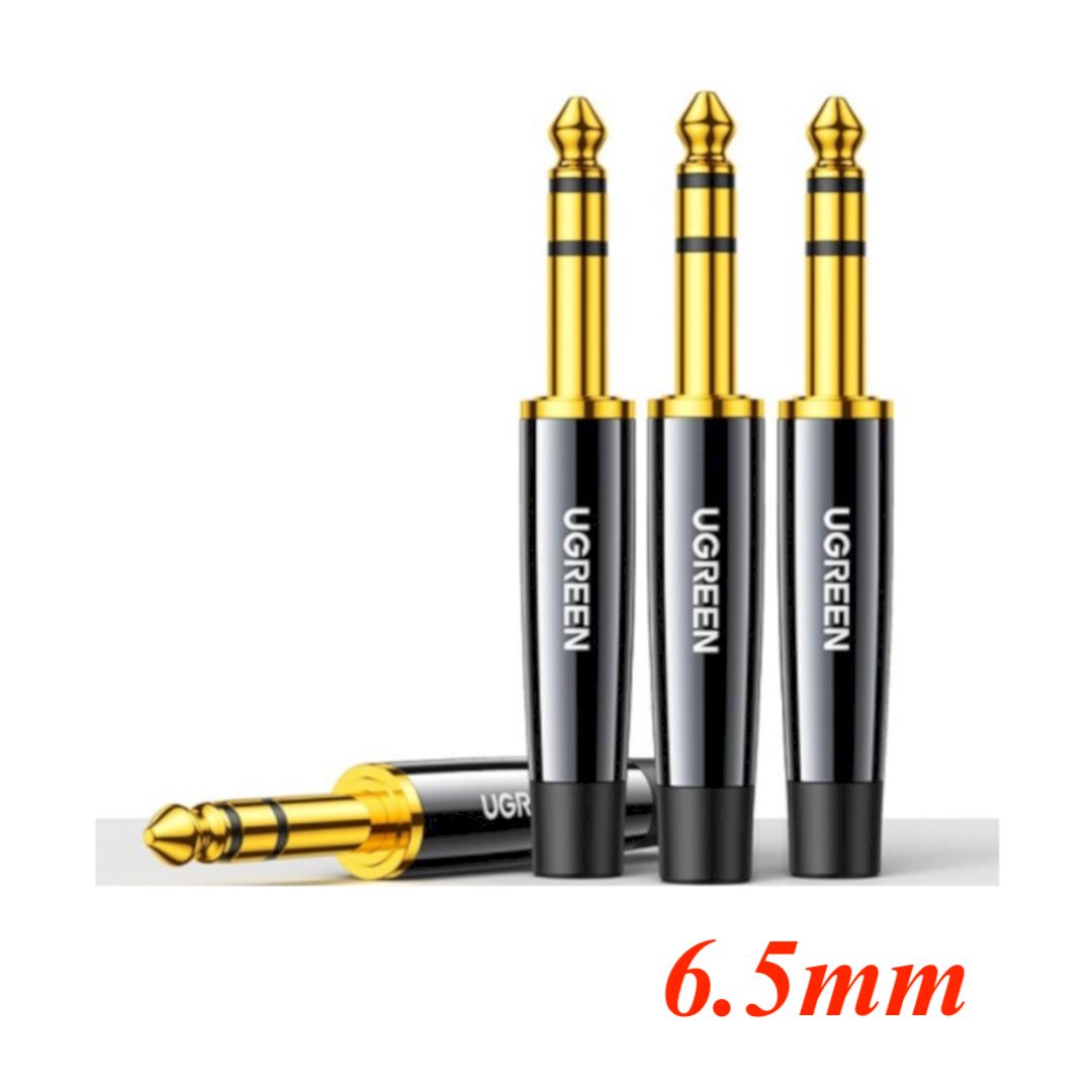 Ugreen 60379 4pcs 3Pole 6.35mm DIY Welded Connector đầu hàn 6.5mm av201
