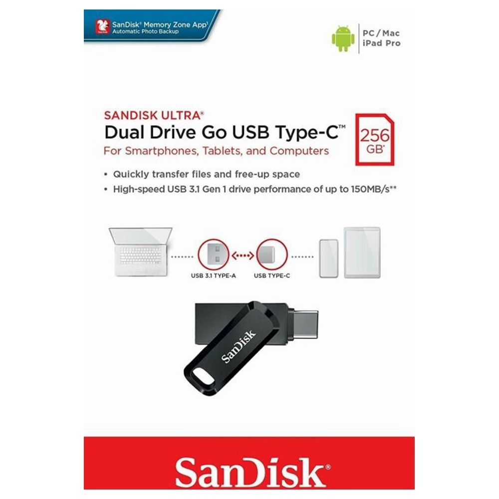 Sandisk 15951 sdddc3 256gb usb otg type c  3.0