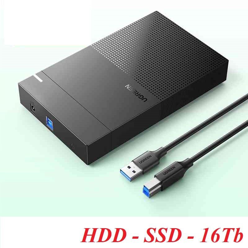 Ugreen 30729 USB3.0 mobile hard disk box 2.5 - 3.5 inch external suitable for SATA desktop notebook computer external solid state mechanical SSD CM472