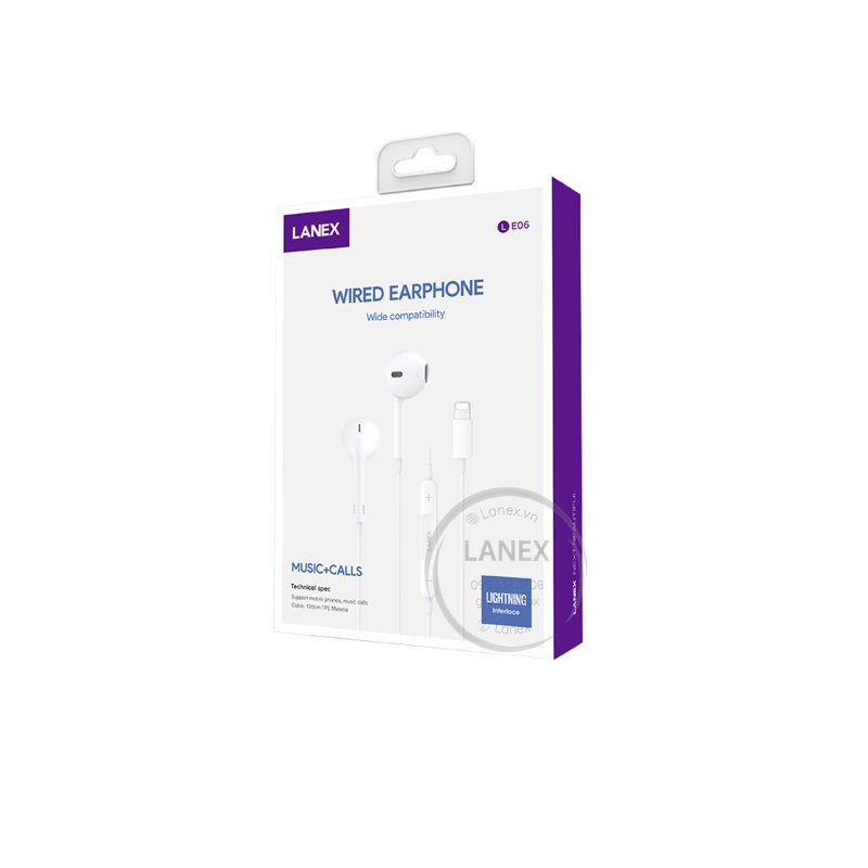 Lanex 18140 LE06 Lightning có mic tai nghe gắn điện thoại