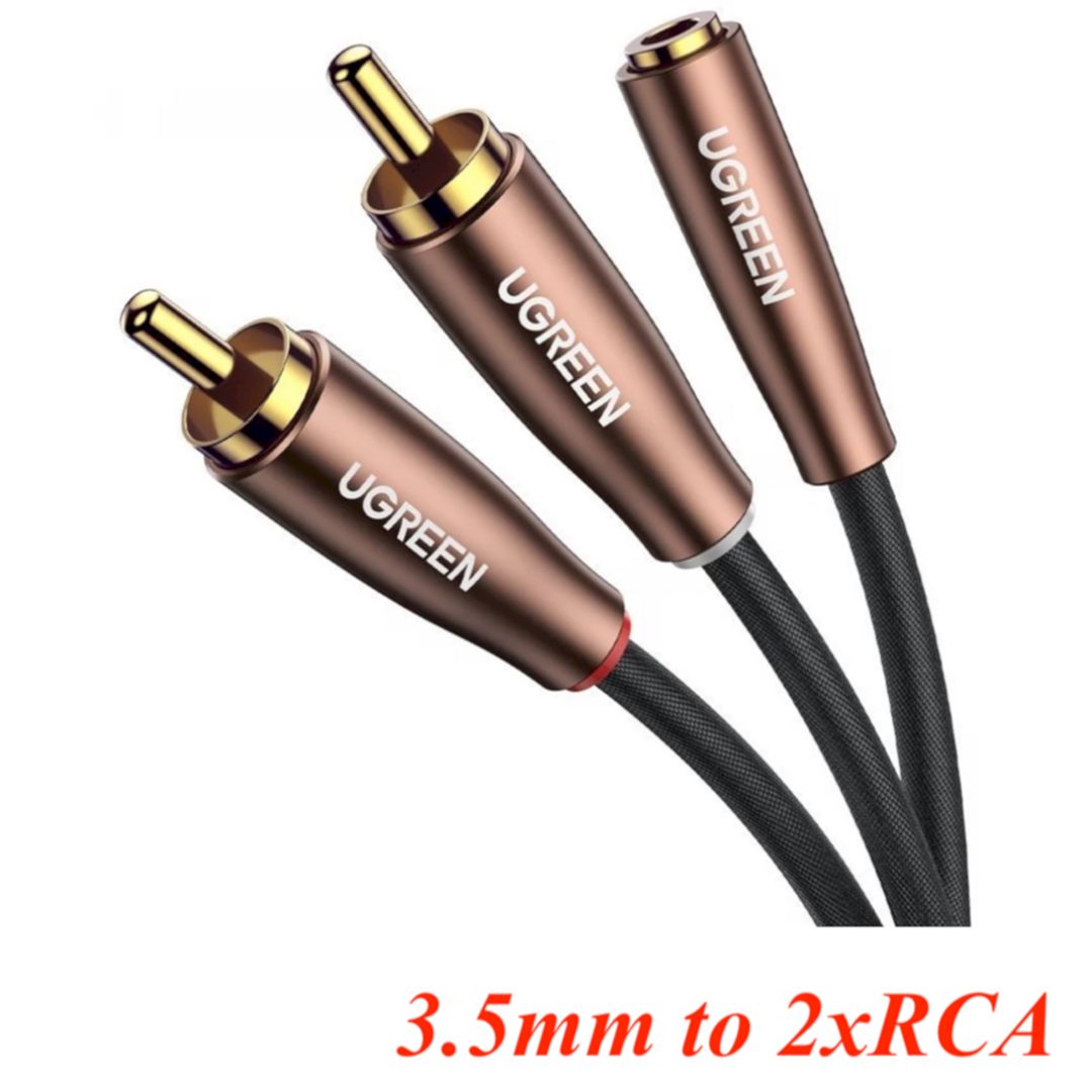 Ugreen 60987 3m 3.5mm Female to 2×RCA Male Audio Cable AV198