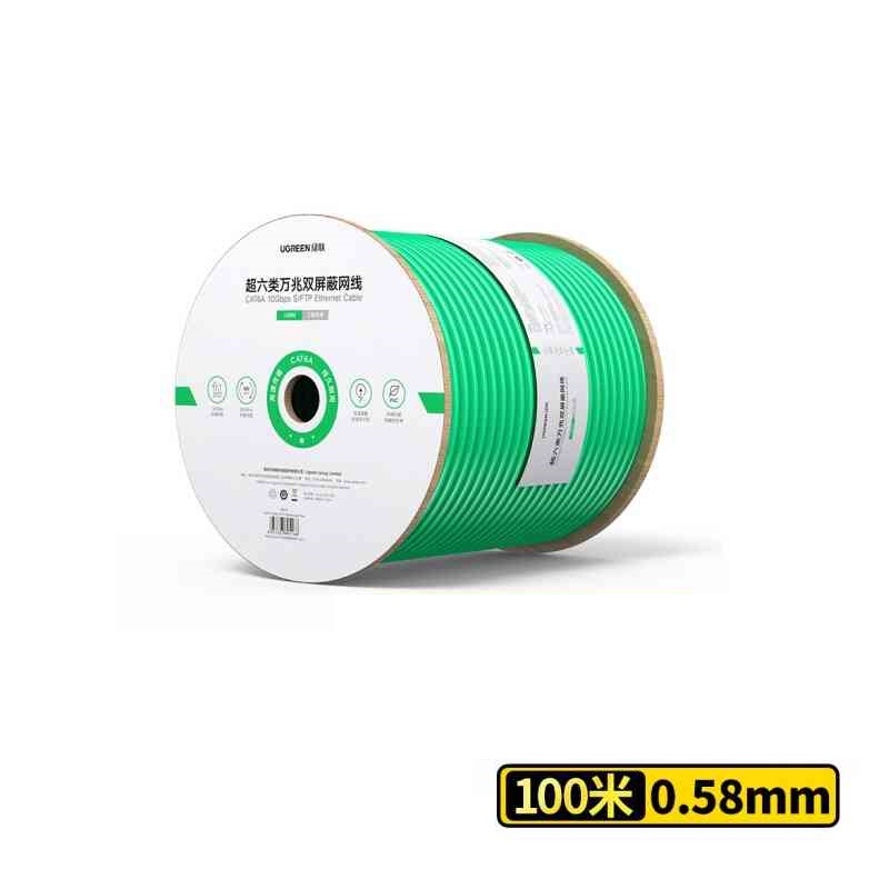 Ugreen 90516 100m CAT6A S/FTP 10Gpbs 500mhz Green color Engineering Cable Fluke test pass NW255