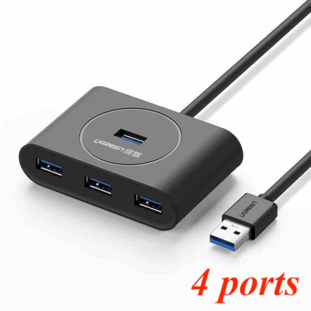 Ugreen 30291 2M 4 PORT USB 3.0 Hub with LED Black CR113