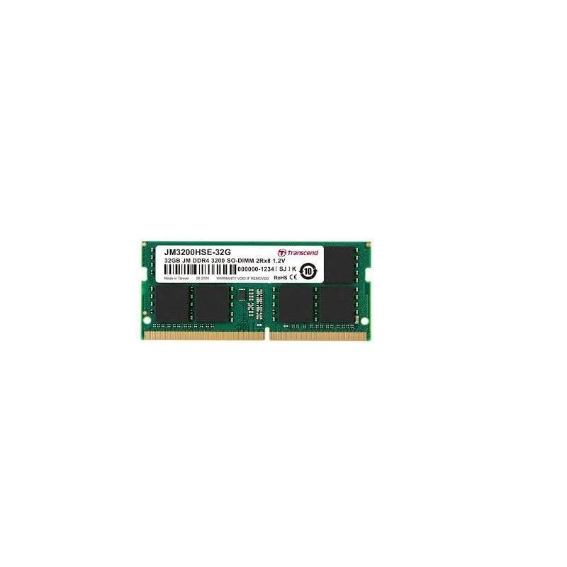 Transcend 16613 Ram 32GB JM DDR4 3200Mhz SO-DIMM 2Rx8 2Gx8 CL22 1.2V T