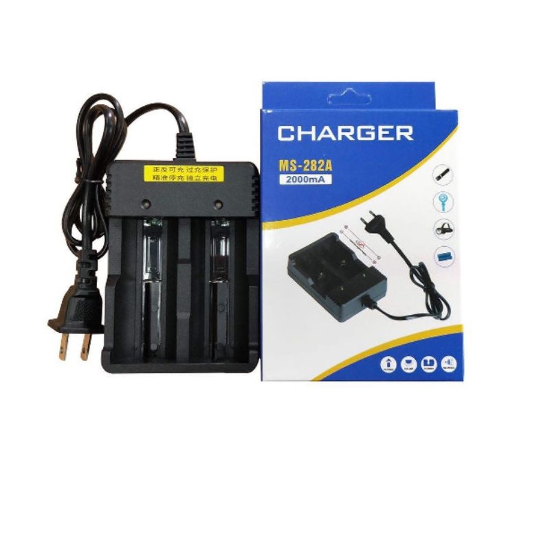 oem 17853 Bộ Sạc Pin Đôi 18650 3.7V Sạc 2 Pin Cùng Lúc - Có Mạch Bảo Vệ Pin