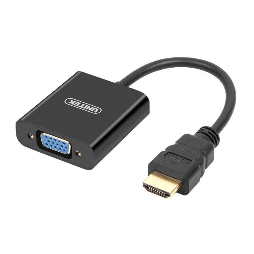Unitek 16868 V1288ABK Cáp chuyển HDMI sang VGA audio