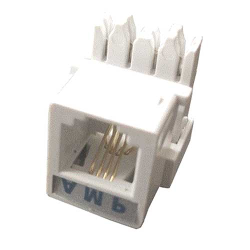 AMP 16871 Nhân điện thoại RJ11 âm tường gắn mặt nạ hình chữ nhật