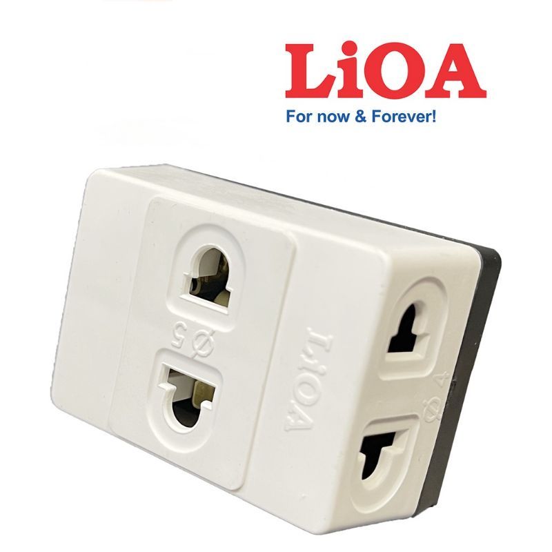 LiOA 15960 ON3NC5 Ổ căm nối chia 3 ngả chân cắm tròn