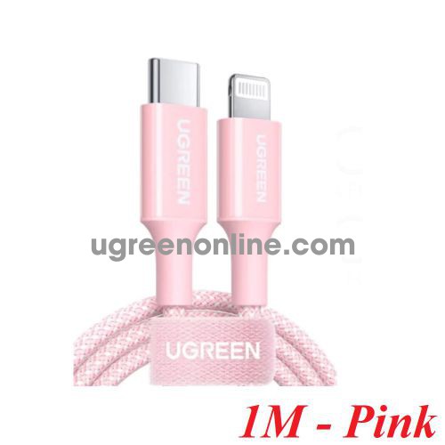 Ugreen 90450 1M màu hồng có chip MFi Cáp dữ liệu USB-C sang lightning US532