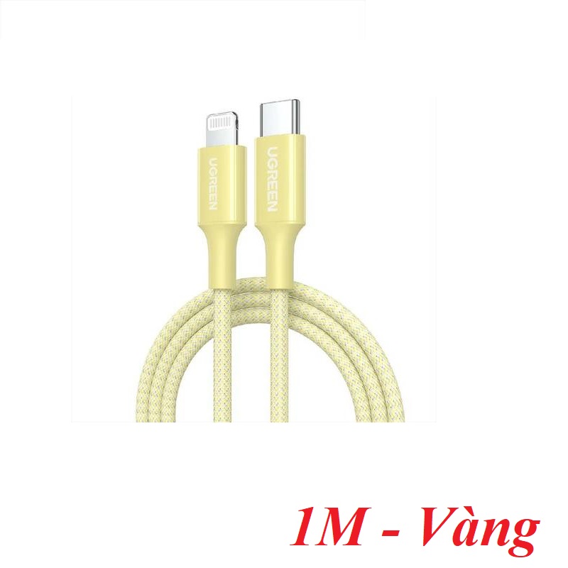 Ugreen 90492 1M  màu vàng có chip MFi Cáp dữ liệu USB-C sang lightning US532
