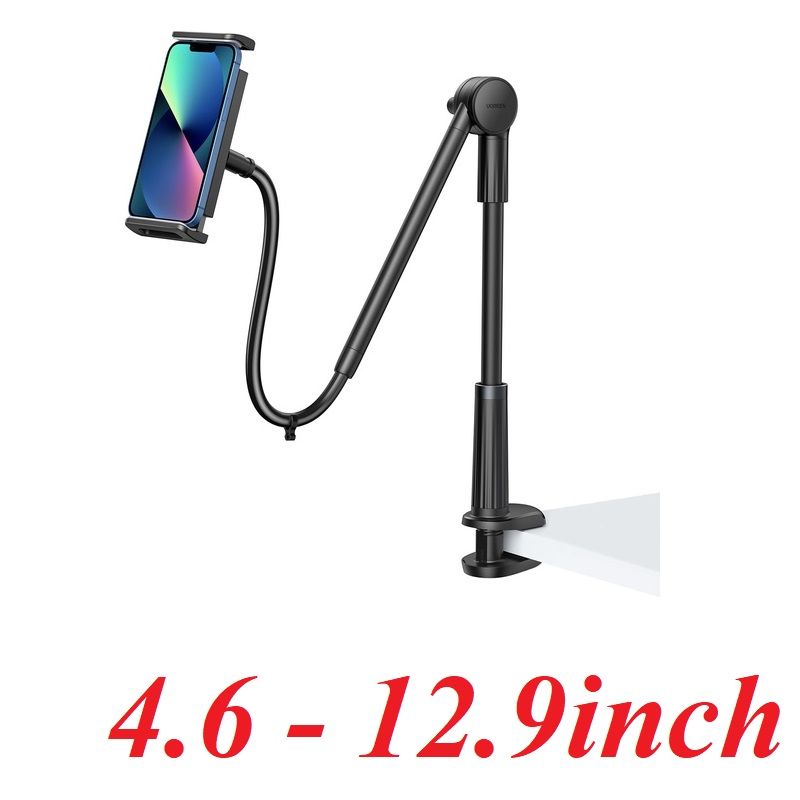 Ugreen 90296 4.6 to 12.9inch Gooseneck phone and tablet Holder Black LP485