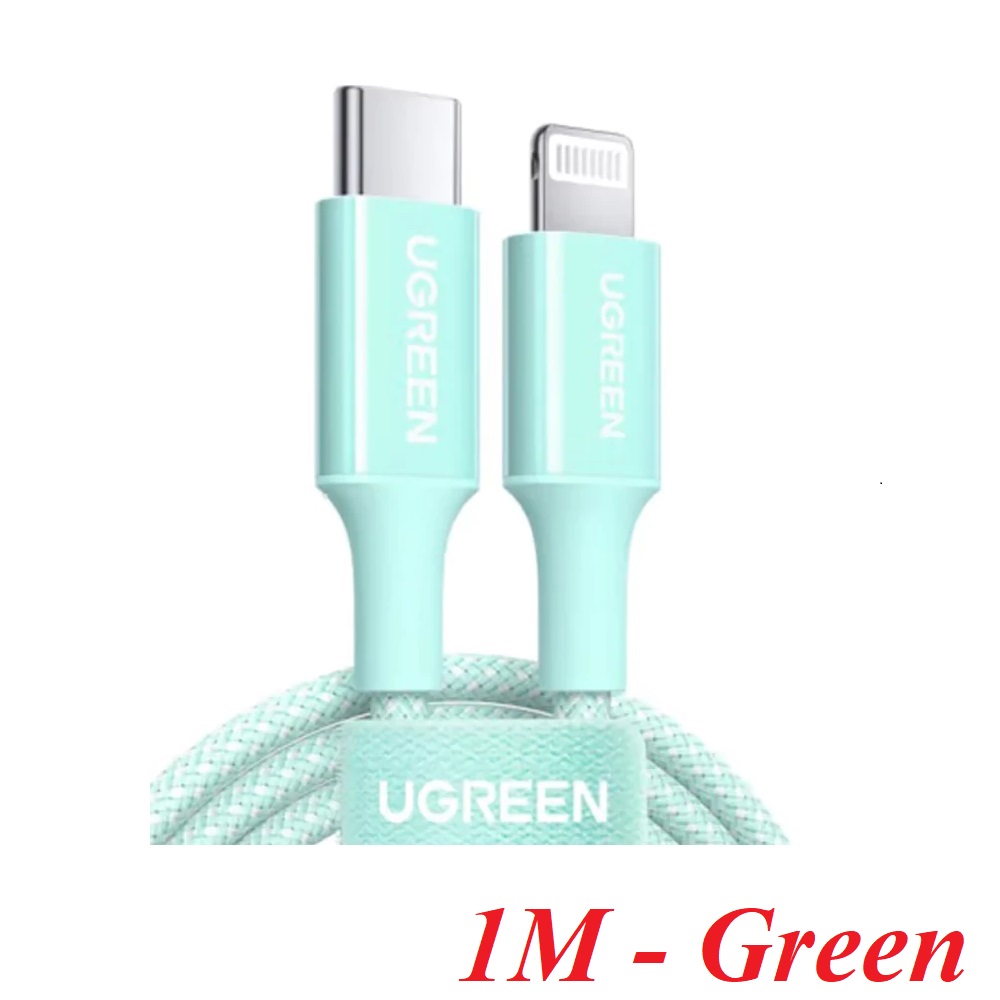 Ugreen 90449 1m Green MFI USB type C to Lightning Cable 1m PQ 3A for apple US532