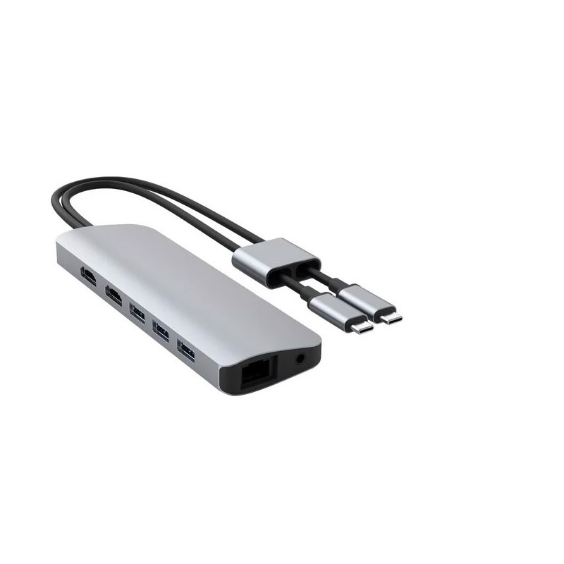 Hyperdrive 39292 HD392-GR (Xám)  Bộ Chia/ Hub Hyperdrive Viber 10-IN-2 4K60Hz