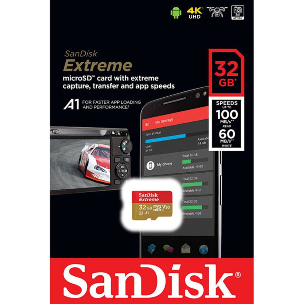 Sandisk 29912  32gb TF Extreme pro 100mb A1 + adapter