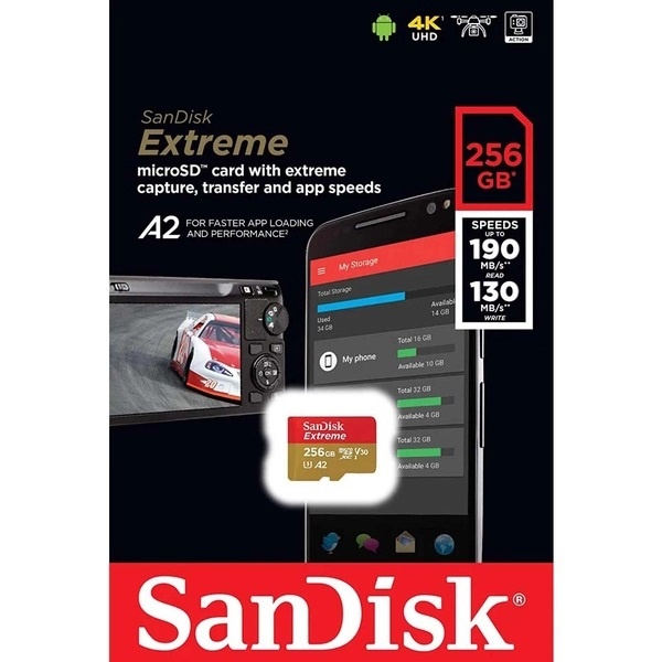 Sandisk 28571 256GB A2 190MB Microsd Extreme