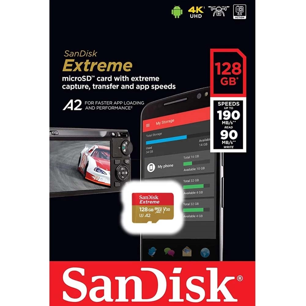 Sandisk 25249 128GB A2 190MB Microsd Extreme
