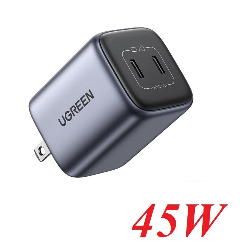 Ugreen 90572 45W dual type c Super Fast Charging PPS GaN PD Foldable Charger for iPhone 14 MacBook Air Galaxy S22 Ultra iPad Pro Pixel 90572