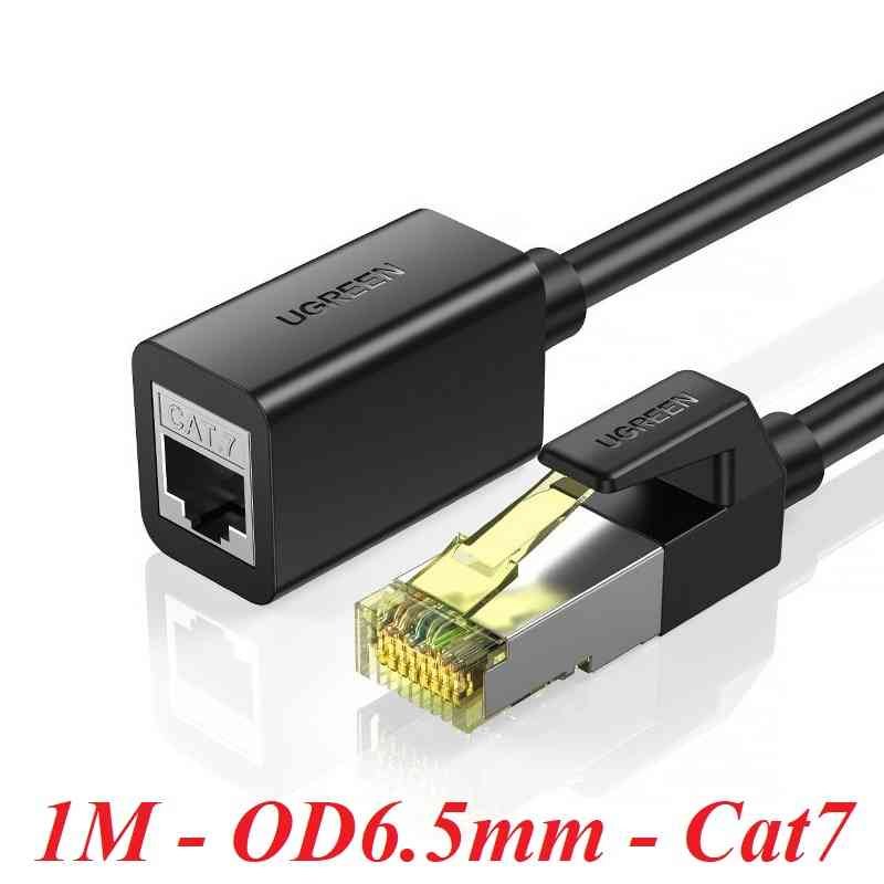 Ugreen 80411 1M Od6.5Mm Black Cat7 Male To Female Pure Copper Ethernet Extension Cable NW148