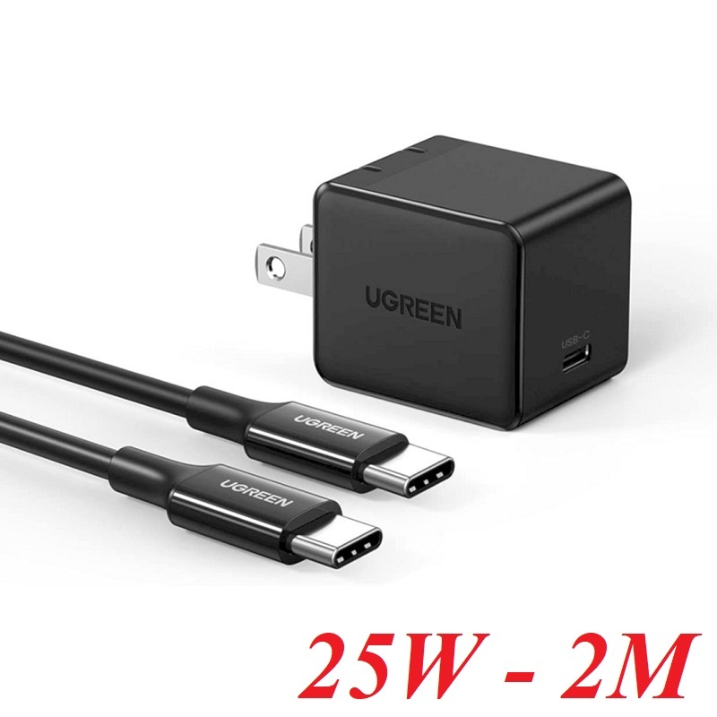 Ugreen 50576 25w PD 3.0 us Fast Charger + 2M USB TYPE C Cable QC4.0 CD250