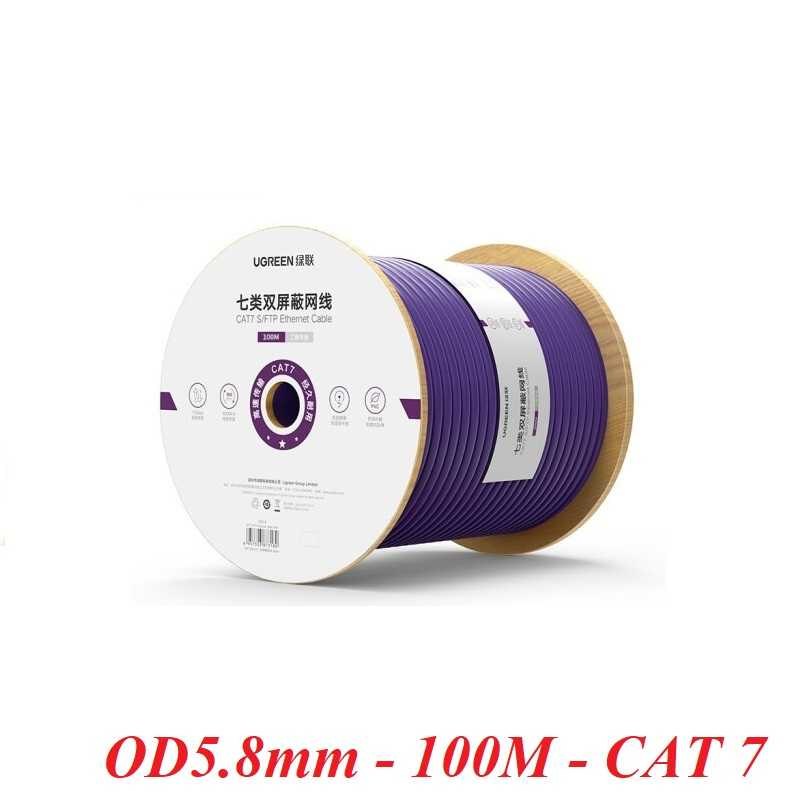 Ugreen 40320 100m Purple Cat7 Dual Shielded Pure Copper Cable roll nw125
