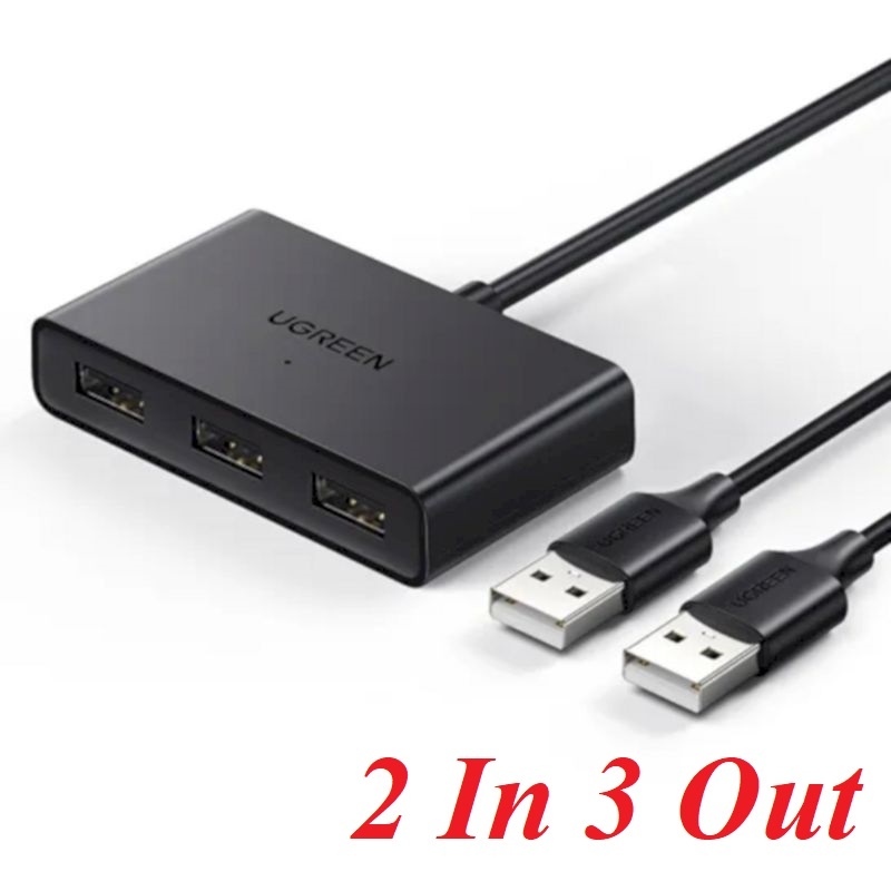 Ugreen 10935 2 In 3 Out Usb 2.0 Sharing Switch Box Copy File Function CM409