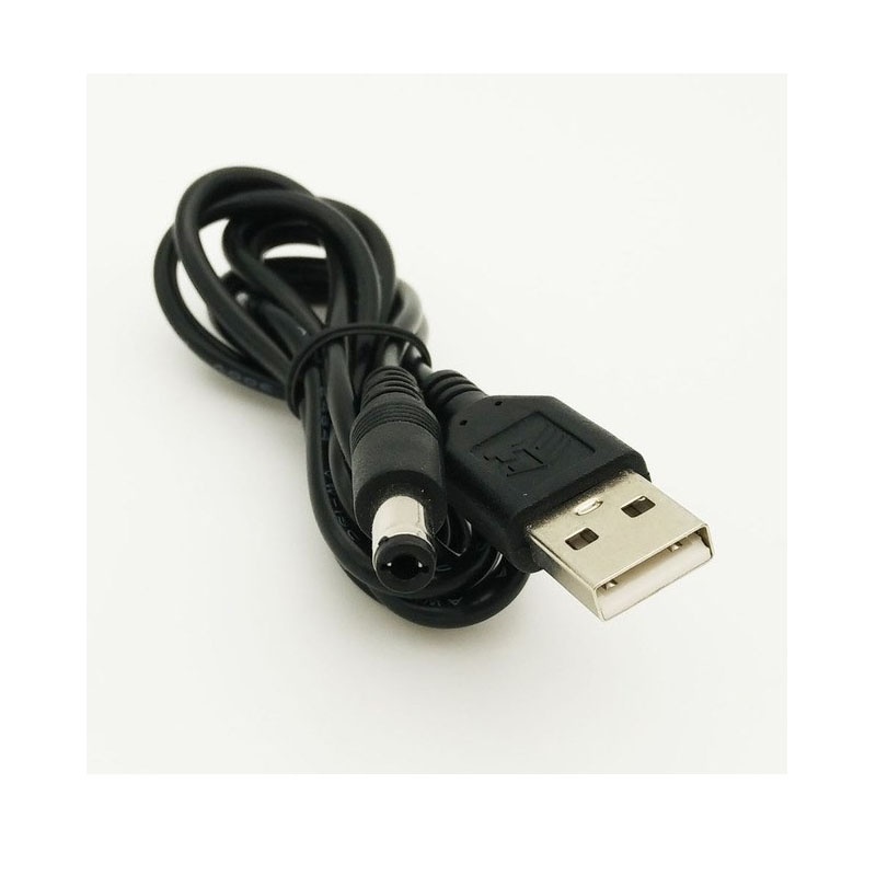 Oem-ah 16387 Đen 1m Cáp nguồn USB ra cổng DC 5.5