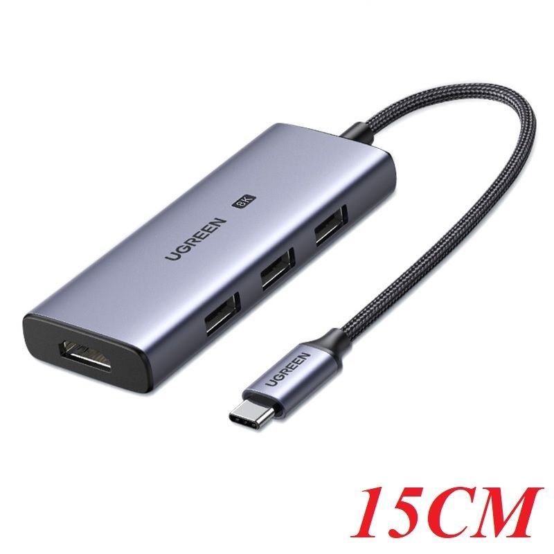 Ugreen 50629 3×Usb 3.0 + Hdmi Multifunction Adapter 8K@30Hz From Usb Type C CM500