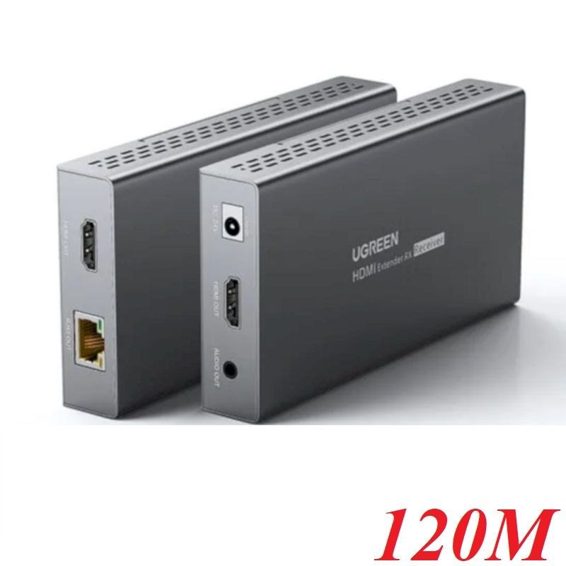 Ugreen 10939 Hdmi 120M-360M Combo 2.0 Extender Over A Single Cat5E-6 With Ir Control Transmitter*1 + Receiver*1 CM411